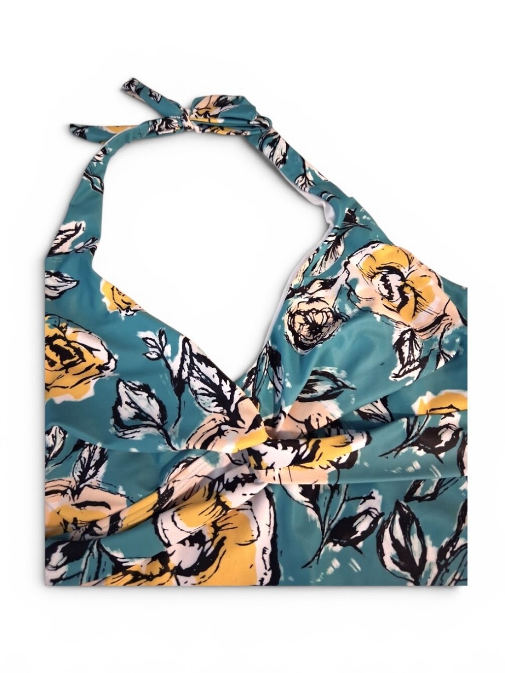 Sketch Floral Signature Halter Tankini Set Swim Top Match Skort Womens Large - Picture 5 of 11
